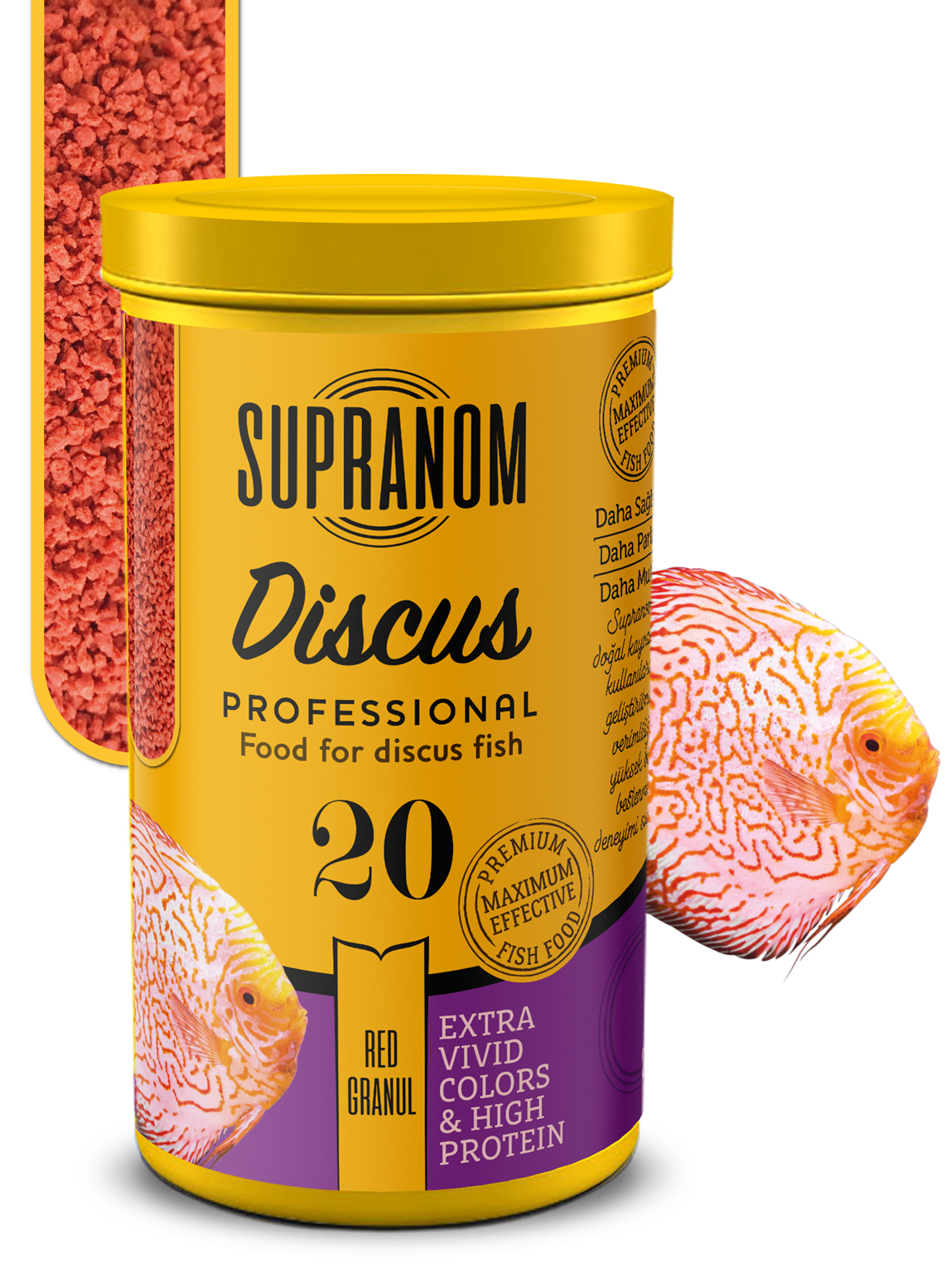 Supranom Supranom discus balık yemi red granul 250ml (20)