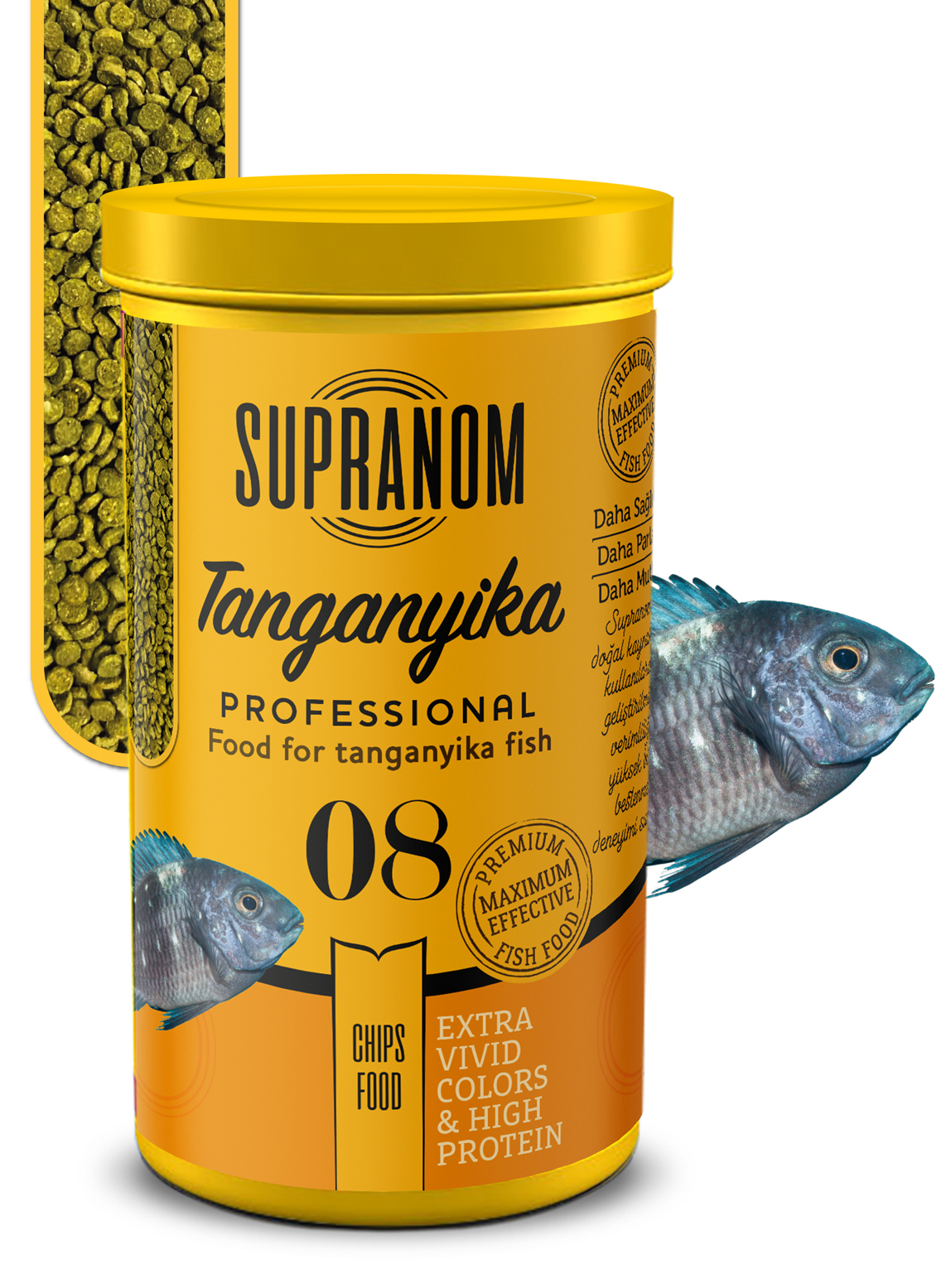Supranom Supranom tanganyika balık yemi chips food 250ml (08)