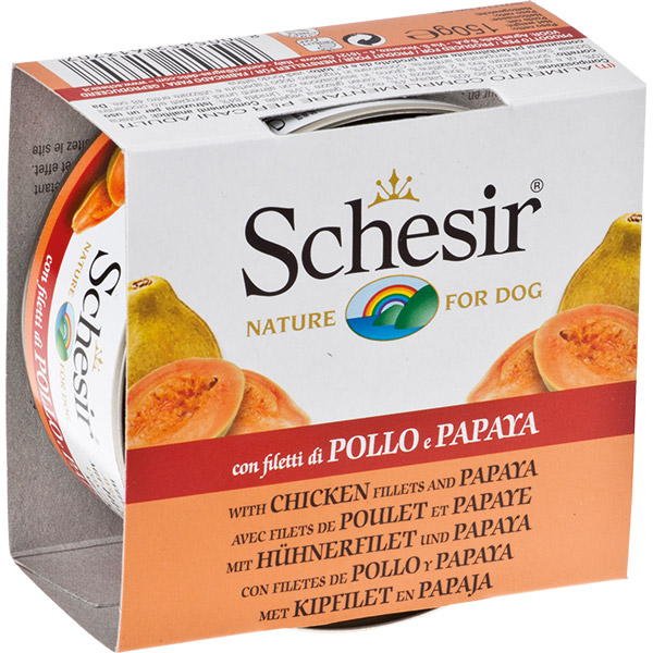 Schesir Jelly Tavuk ve Papaya Jöle İçinde Yetişkin Köpek Konservesi 150gr adp-C370-613707