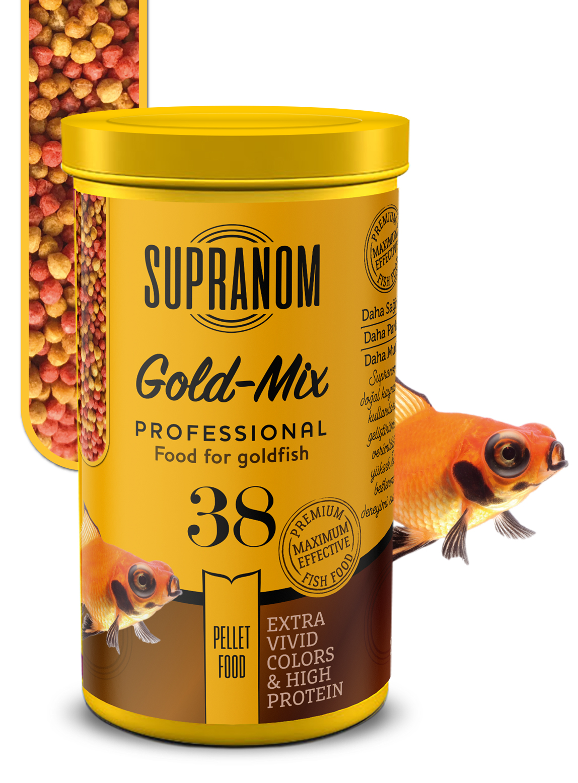 Supranom Supranom japon balık yemi gold-mix pellet food 250ml (38)
