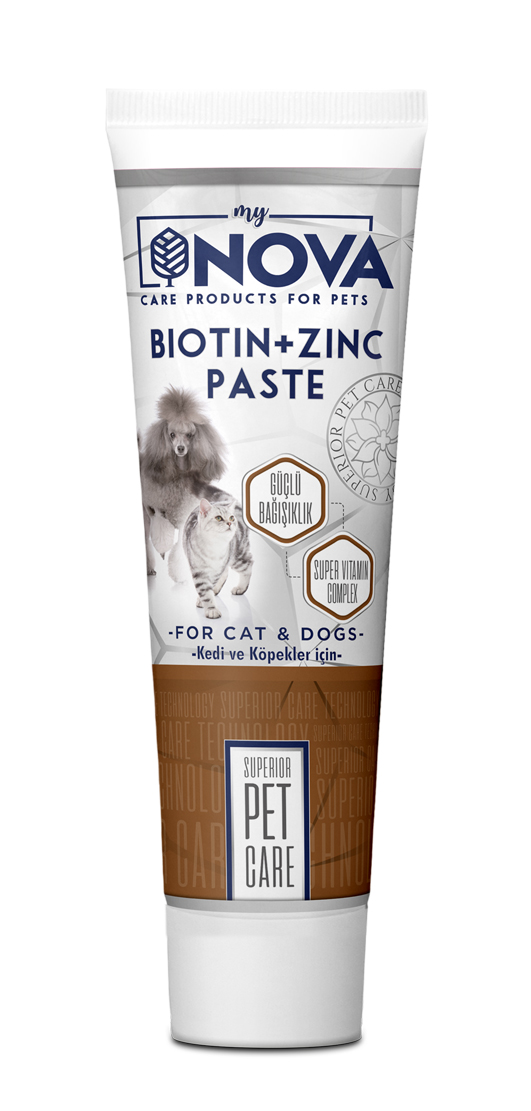 Nova Kedi ve Köpekler İçin Biotin & Zinc Paste (100gr)