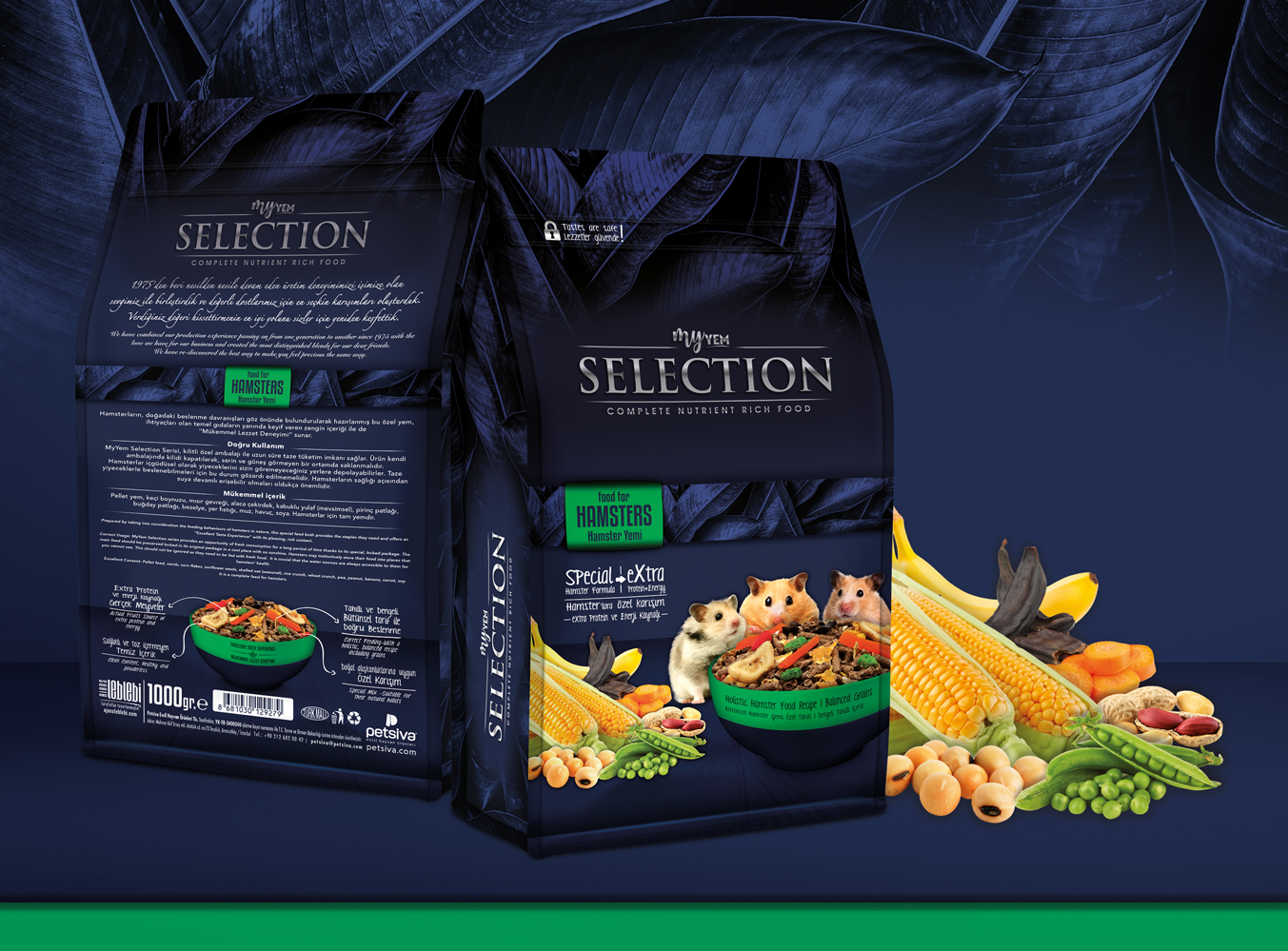 Myyem myyem selection kuru sebze ve meyveli takviyeli hamsters yemi 750gr