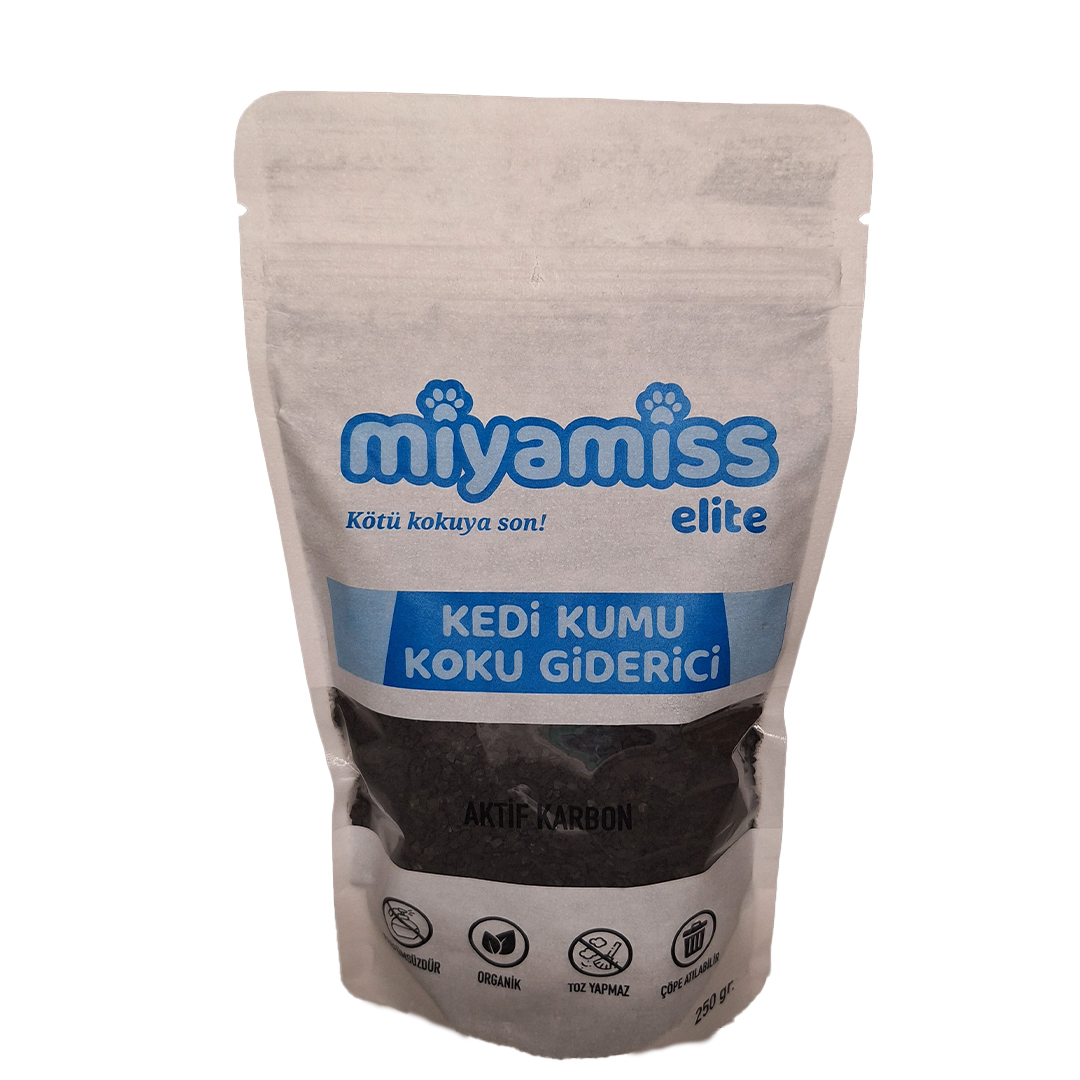 Miyamis Miyamiss Elite Aktif Karbon Kedi Kumu Koku Giderici 250 gr.