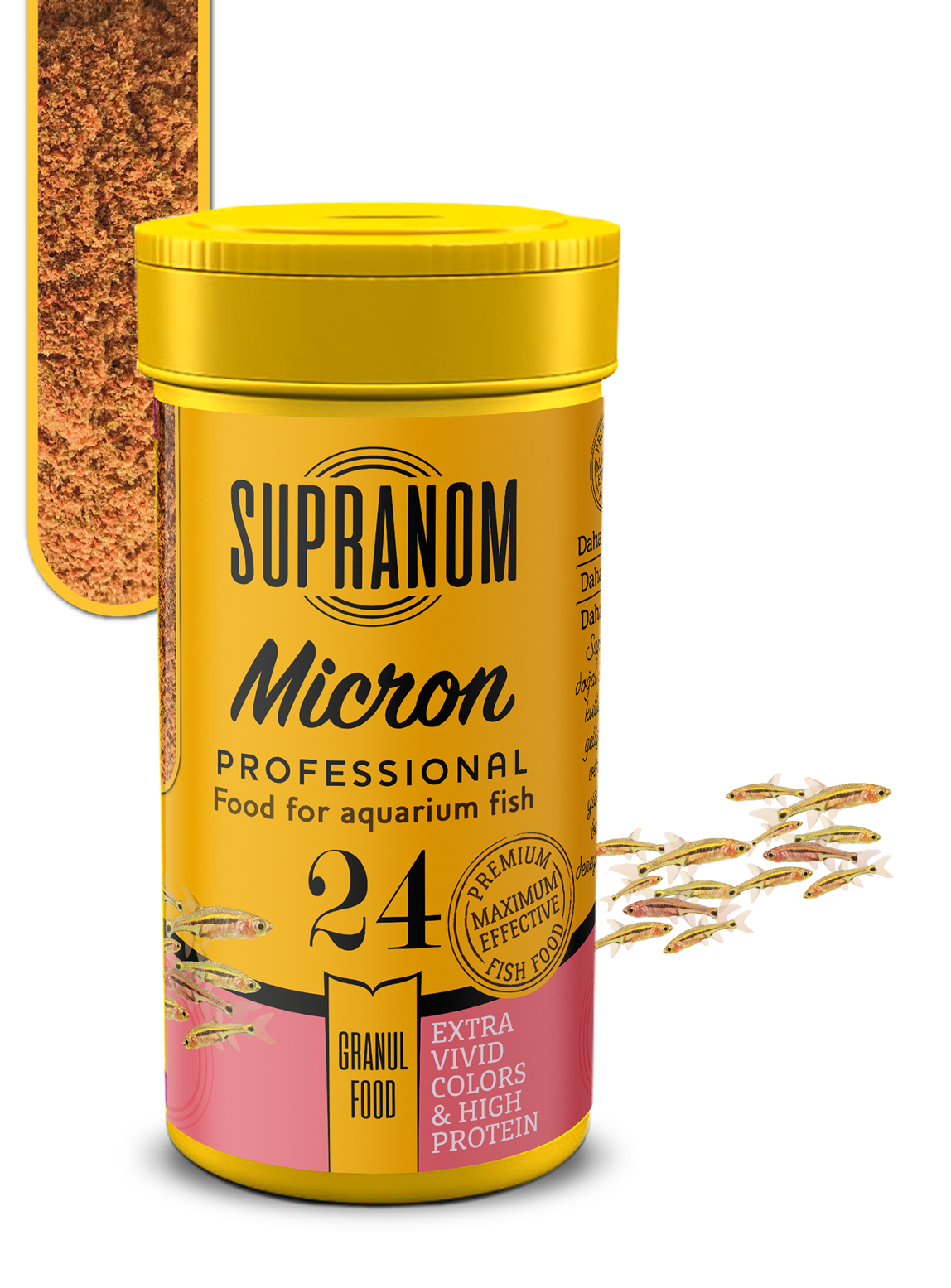Supranom Supranom yeni doğmuş balık yemi micron granul food 100ml (24)
