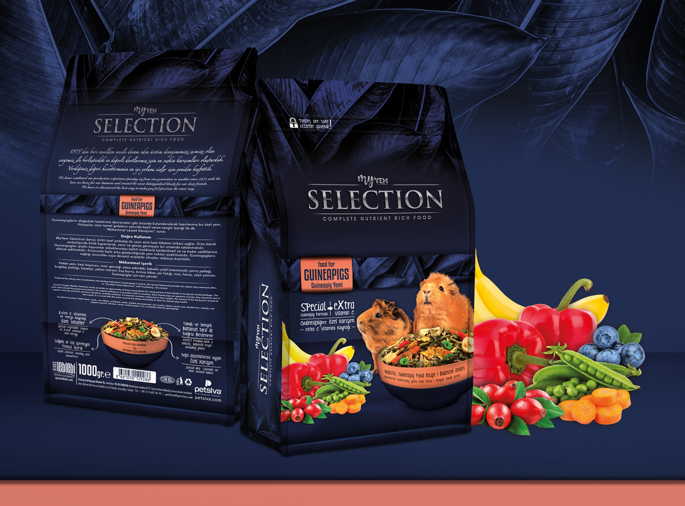 Myyem Selection Myyem Selection Kuru Sebze ve Meyve Takviyeli Guinepig Yemi 1kg