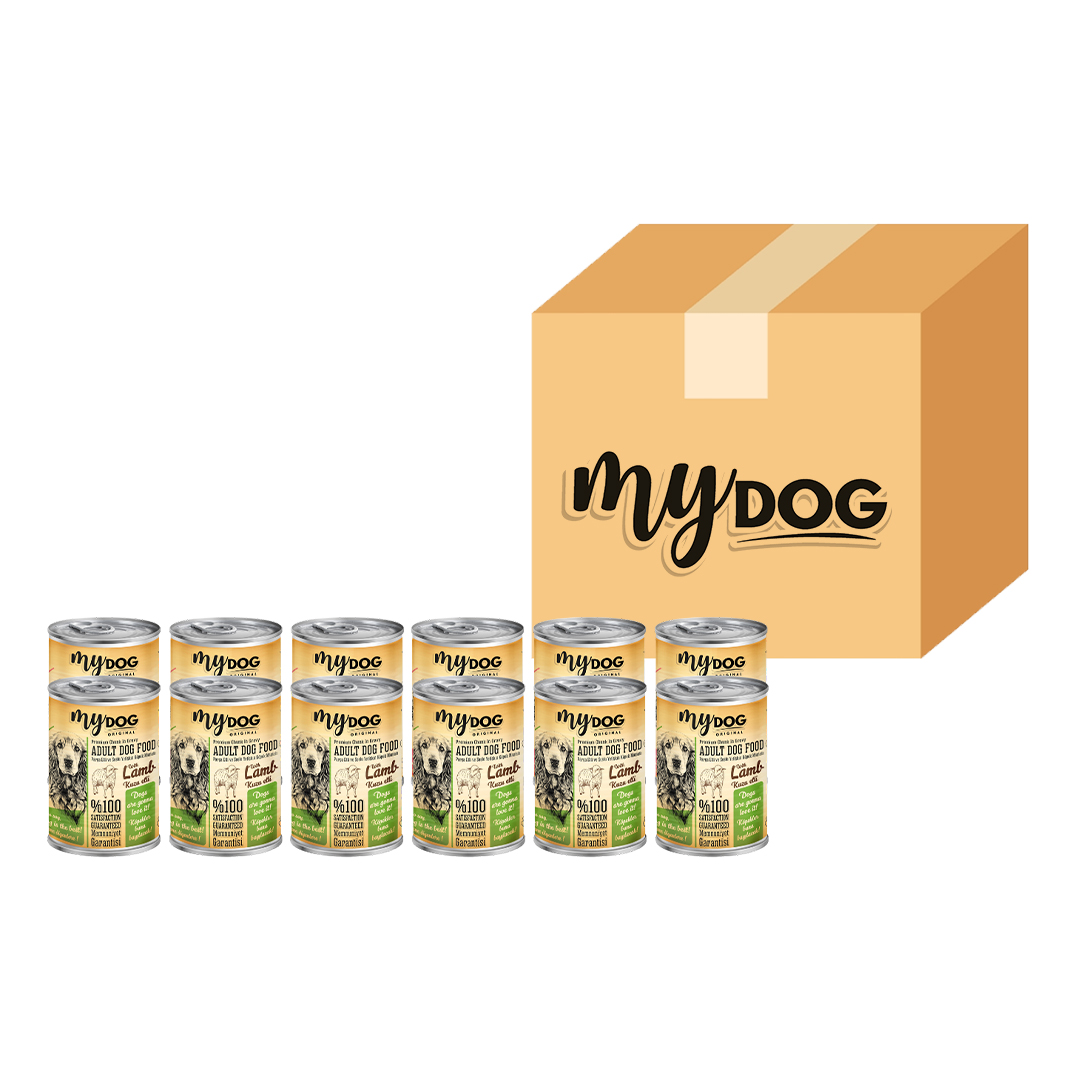 MyDog Original MYDOG KUZU PARÇA ETLİ YETİŞKİN KÖPEK KONSERVESİ 12 Lİ (400GR)