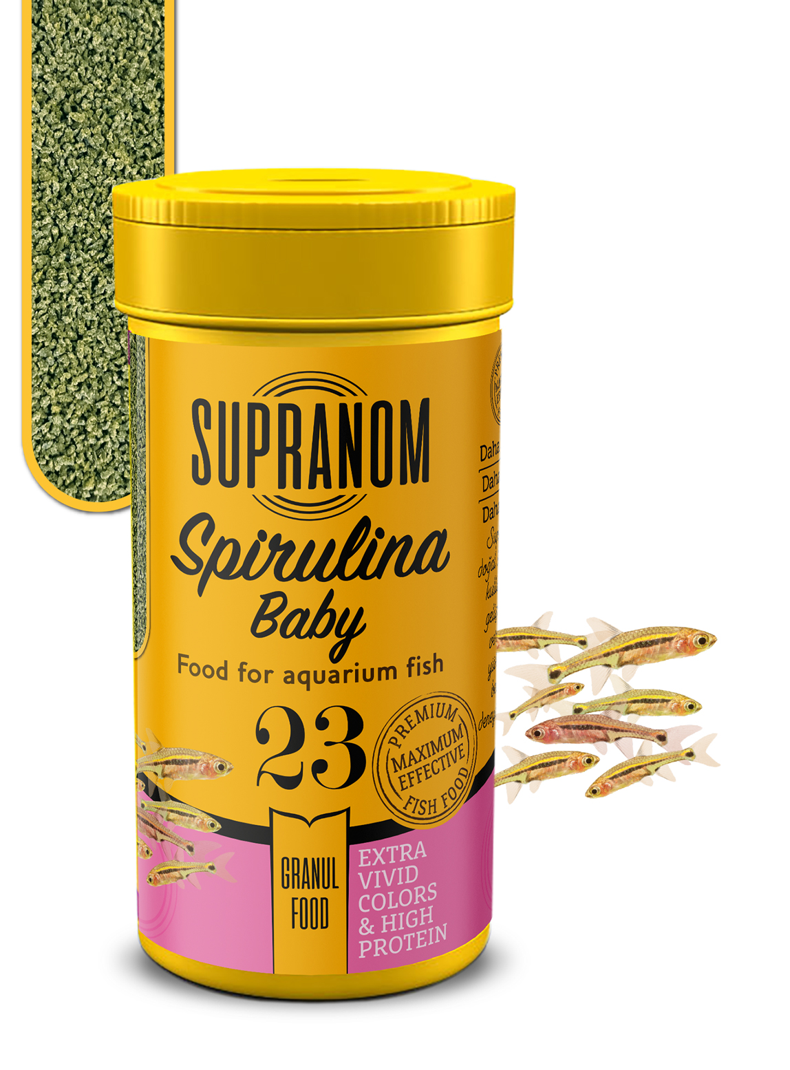 Supranom Supranom yavru balık yemi spirulina baby granul food 100ml (23)