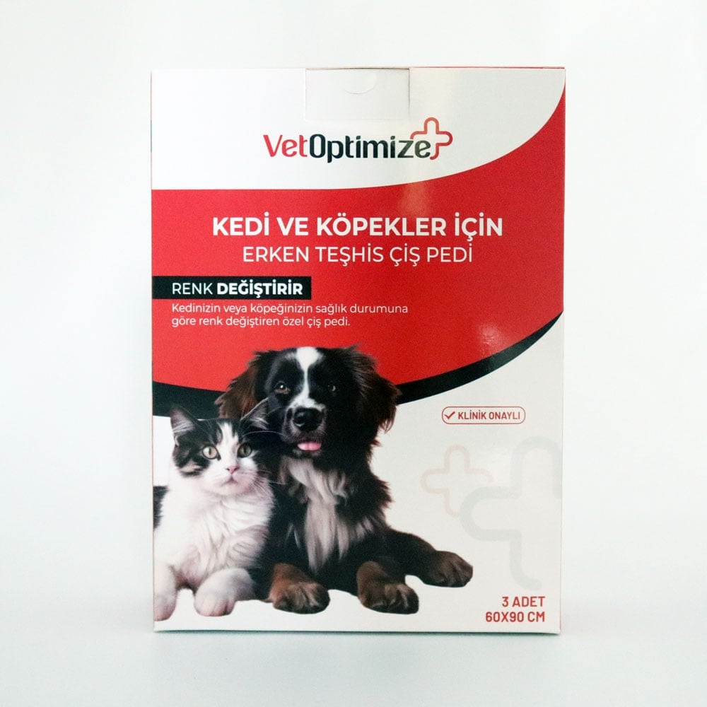 VetOptimize VetOptimize Kedi ve Köpekler İçin Erken Teşhis Çiş Pedi 3'lü Paket